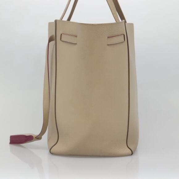 CELINE Cabas Phantom Tote Bag Leather Beige Gold - Picture 5 of 12